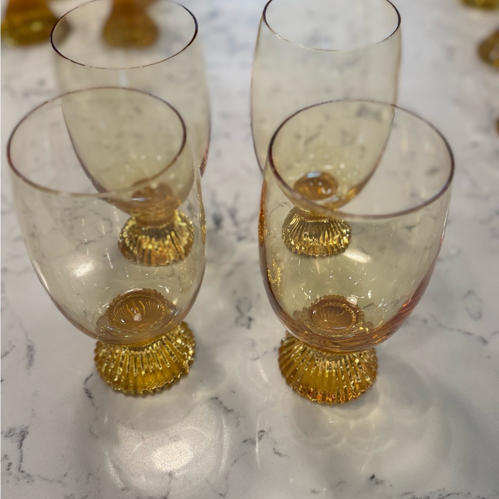 Amber Goblet Set